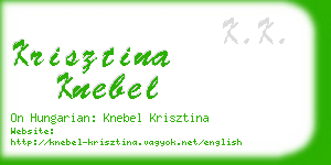 krisztina knebel business card